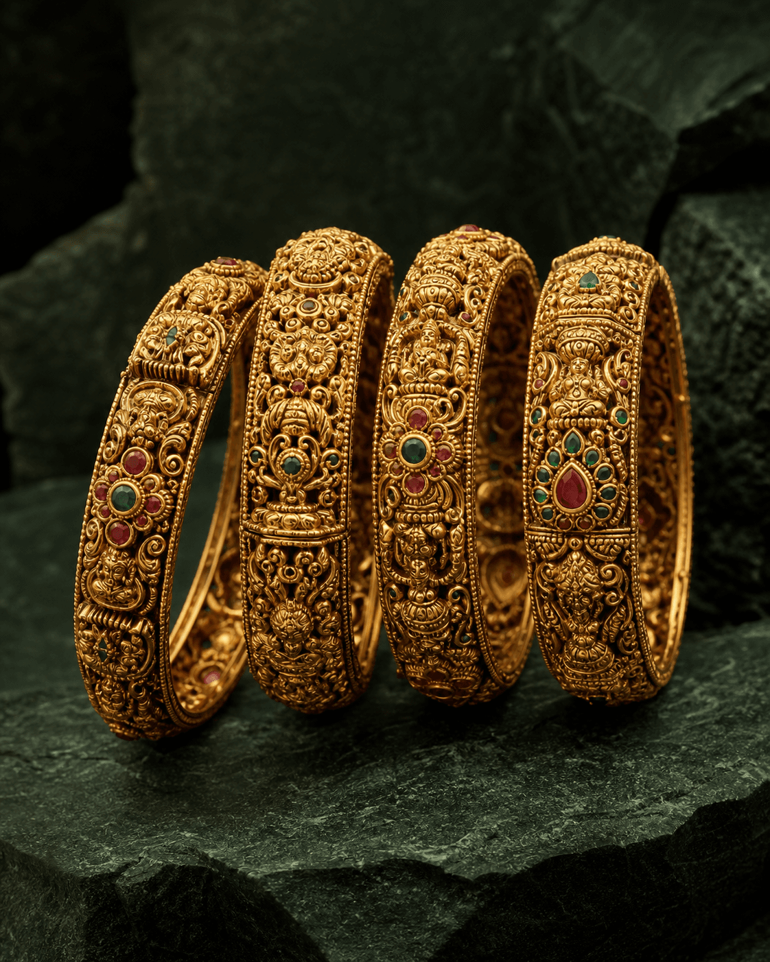 Temple bangles available for retail and wholesale orders